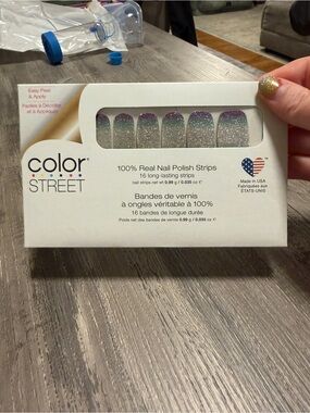 Color Street Silver to Purple Glitter Ombre Nail Strips by Color Street